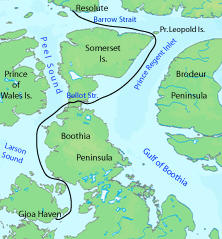 Alt route Resolute to Gjoa Haven via Bellot Strait